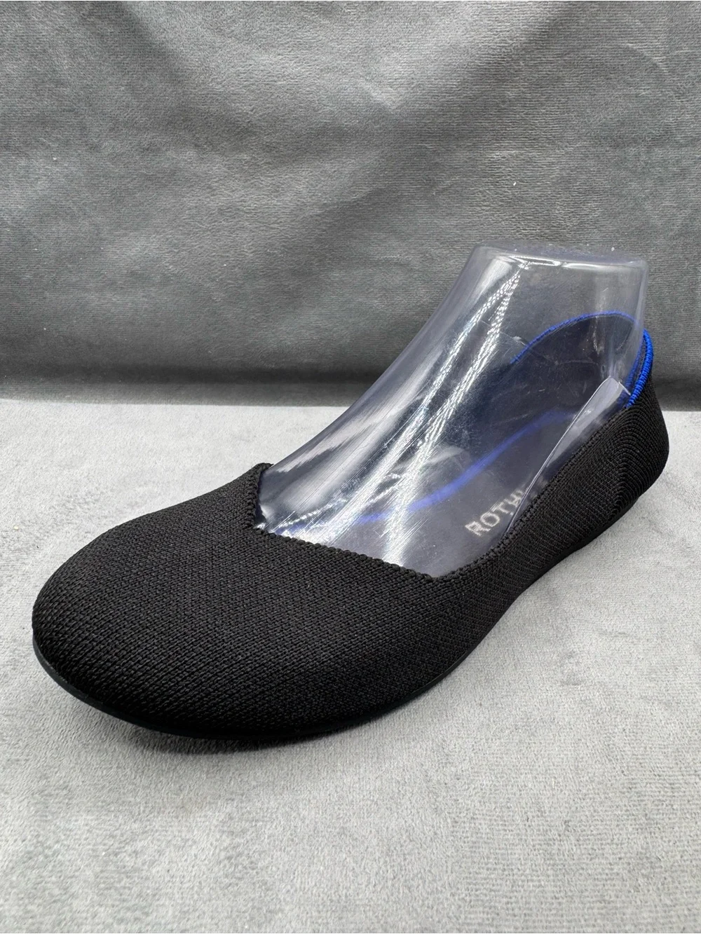 Rothy’s The Flat Ballet Flats Women’s Size 7.5 Black Round Toe Knit - Picture 5 of 14